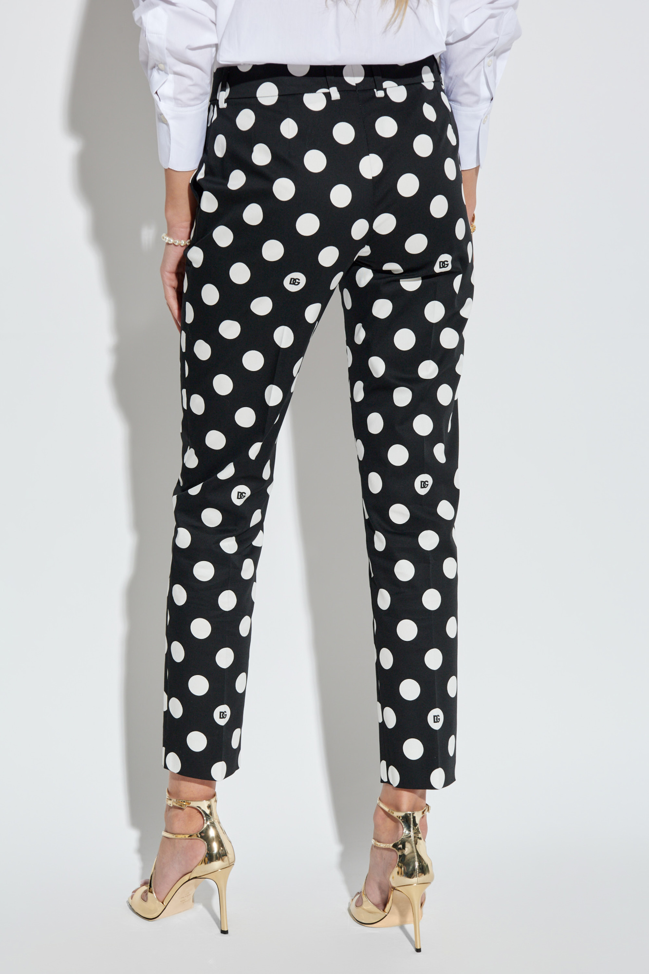 Dolce & Gabbana BLACK POLKA DOT PATTERNED TROUSERS パンツ Black Polka dot patterned trousers Dolce & Gabbana